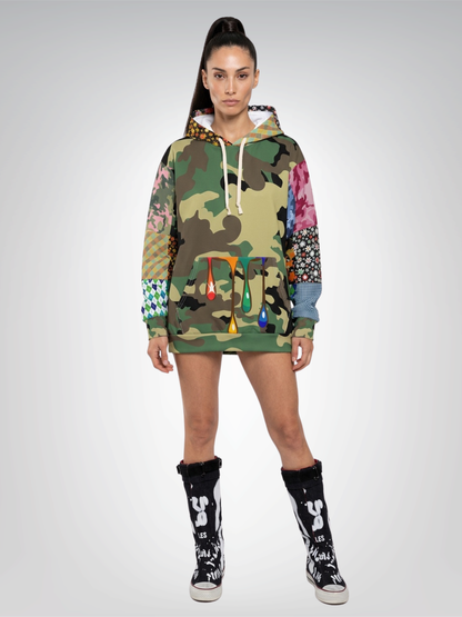 Army Brat Camo Patchwork Unisex Hoodie (Gold Label)