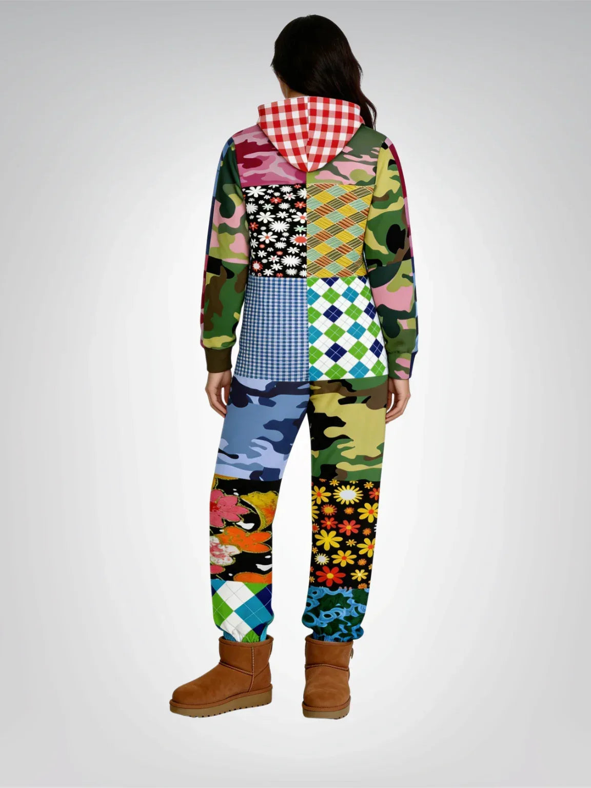 Army Brat Unisex Sweatshirt Fleece Patchwork Romper