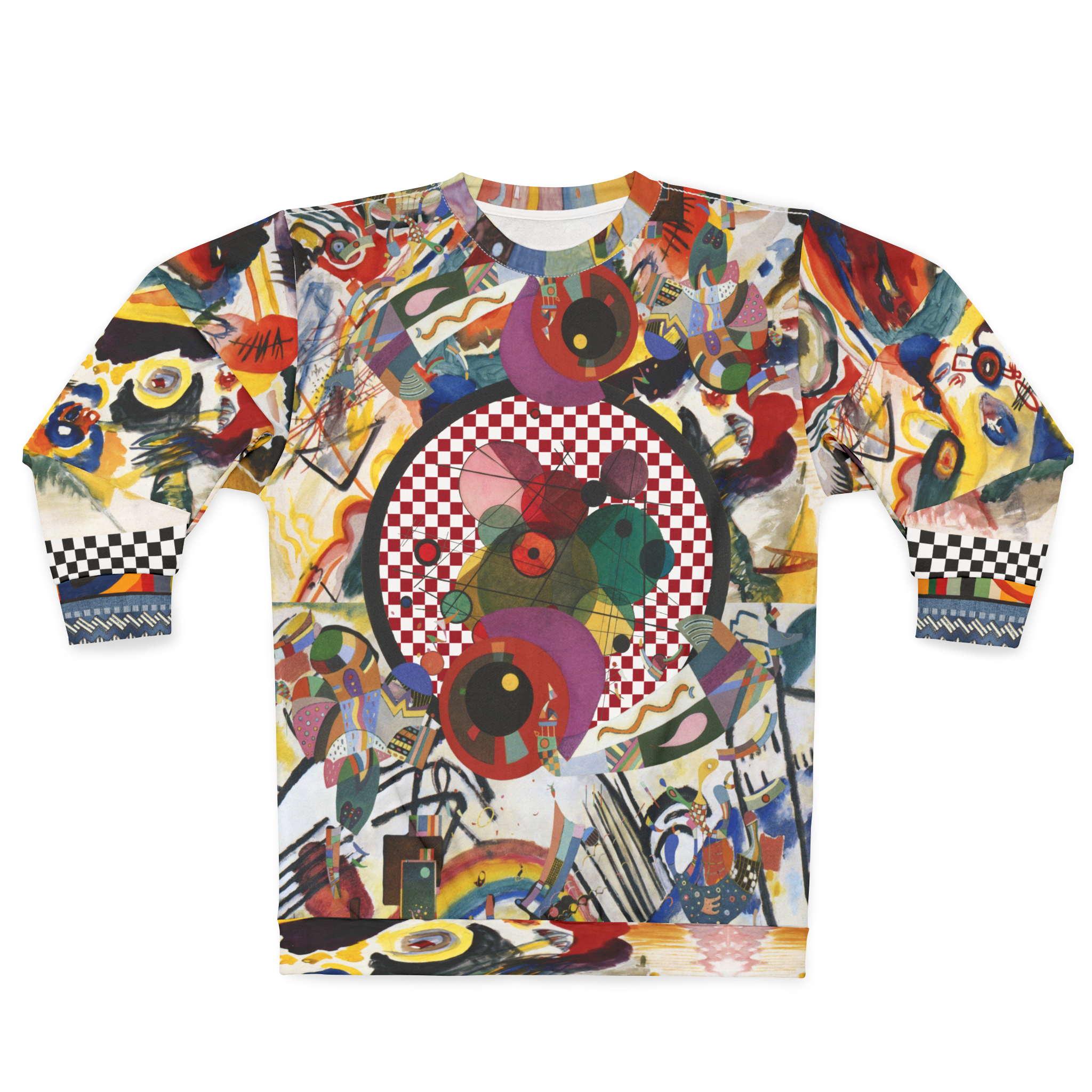 Around the Circle in Cossacks Abstract Print Unisex Sweatshirt (Gold Label)