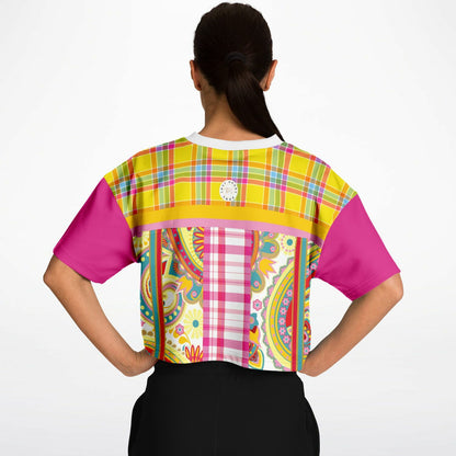 Ashbury Heights Paisley Eco-Poly V-neck Crop Jersey