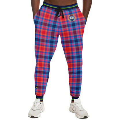 Red Dawn Plaid Eco-Poly Unisex Joggers
