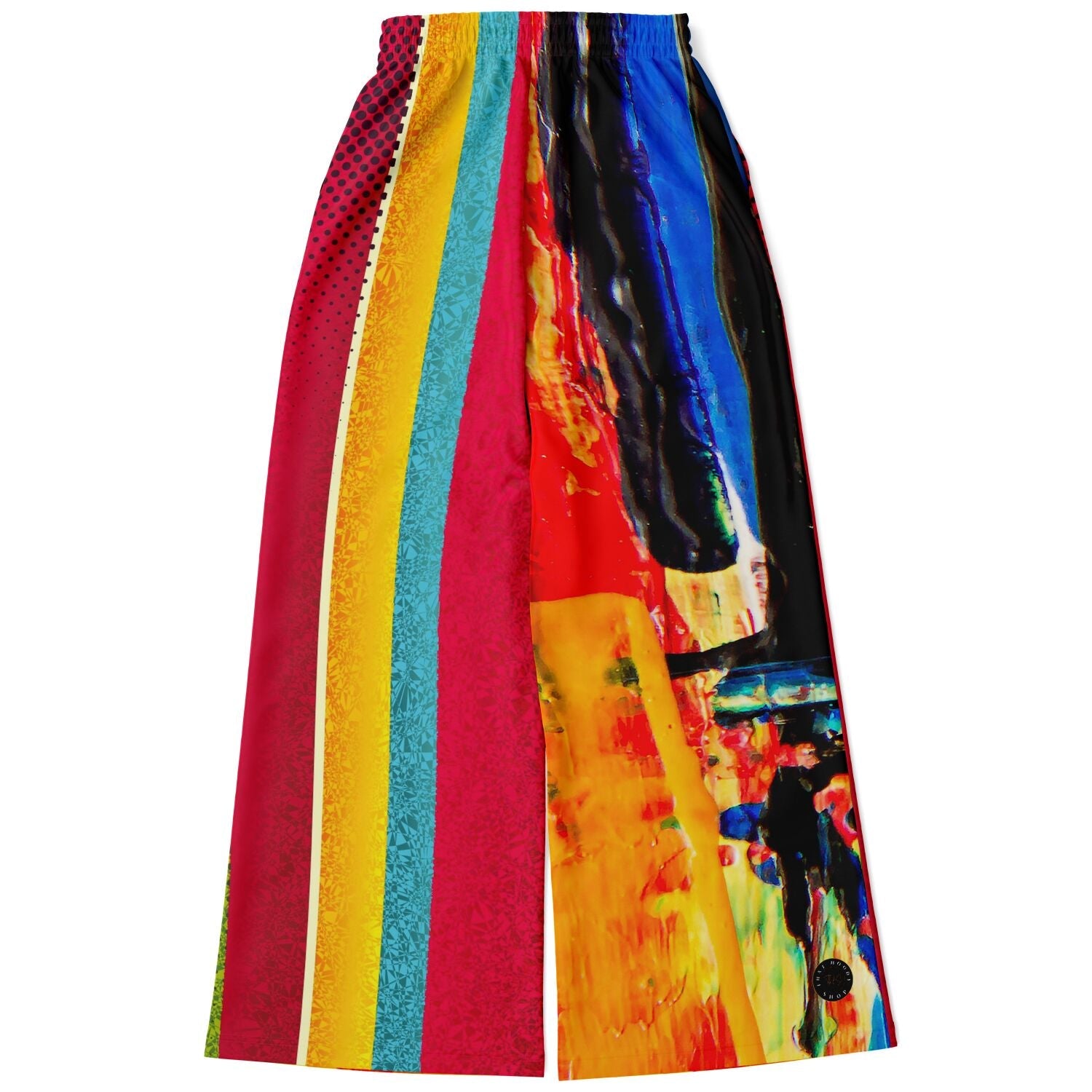 Esplanade Abstract and Colorblock Striped Eco-Poly Wide Leg Pants