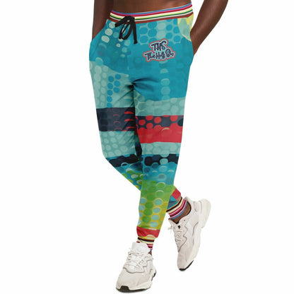 Blue Currents Abstract Wave Eco-Poly Unisex Joggers