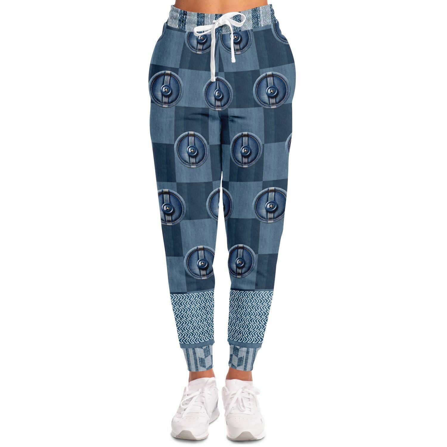 Denim Junction Checkerboard Print Eco-Poly Unisex Joggers
