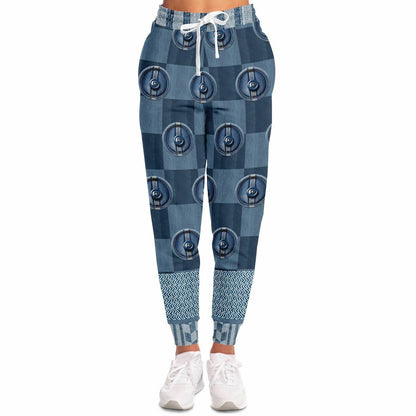 Denim Junction Checkerboard Print Eco-Poly Unisex Joggers
