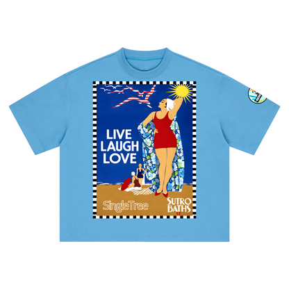 Live Laugh Love Sutro Baths SF Boxy Oversized Unisex T-Shirt