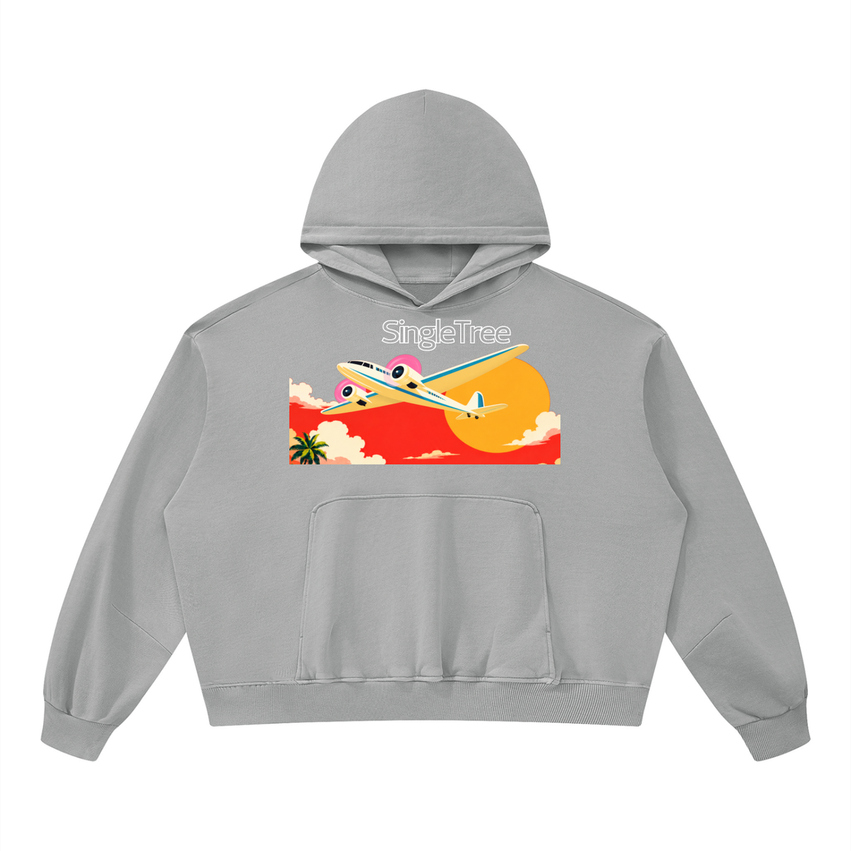 Jetsetter Class Luxury Travel Unisex Boxy Vintage Washed Hoodie