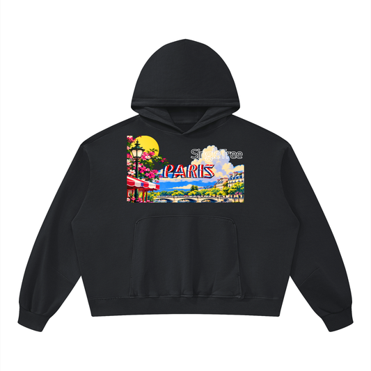 Paris Vive la France Unisex Boxy Vintage Washed Hoodie
