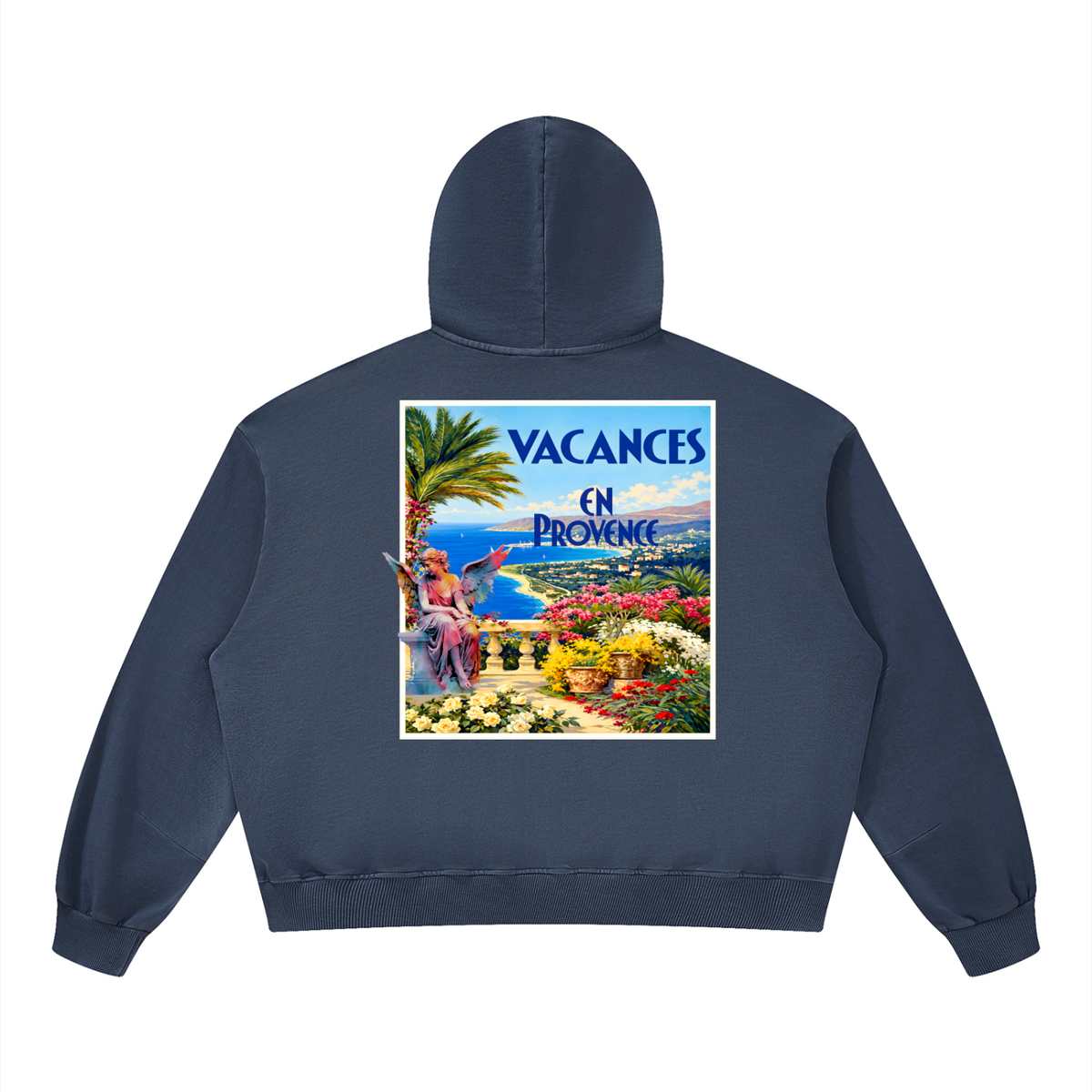 Vacances en Provence Unisex Boxy Vintage Washed Hoodie