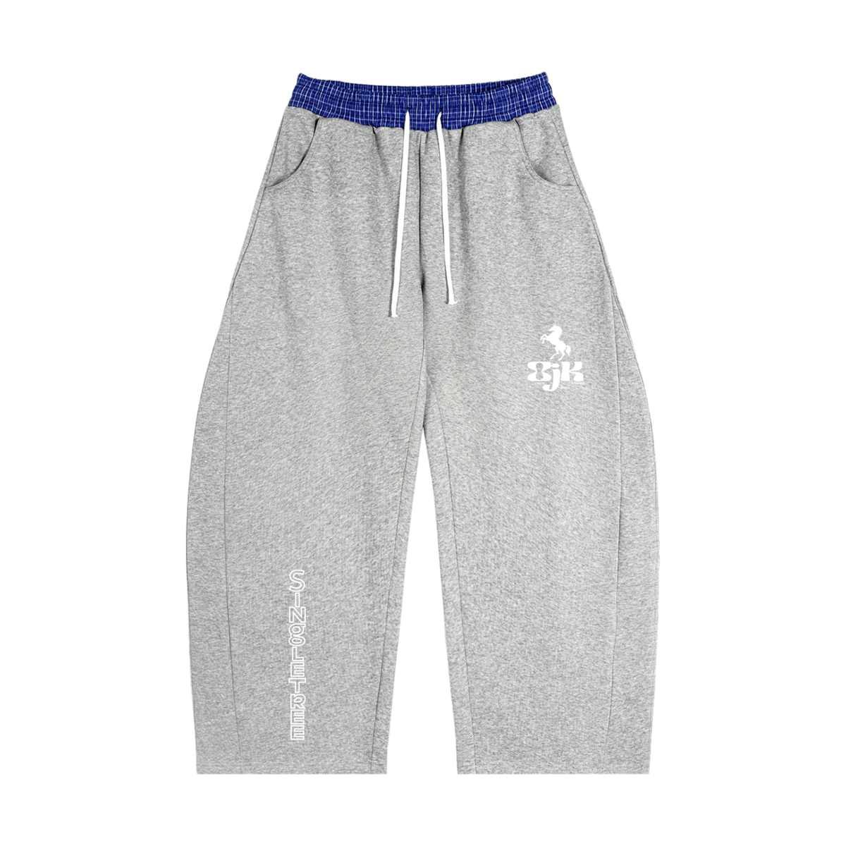 Spoiled &amp;  Entitled™ + STL Plaid Waistband Barrel Sweatpants
