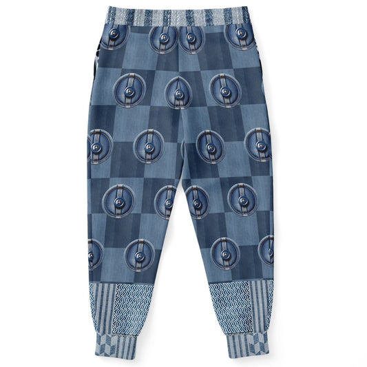 Denim Junction Checkerboard Print Eco-Poly Unisex Joggers