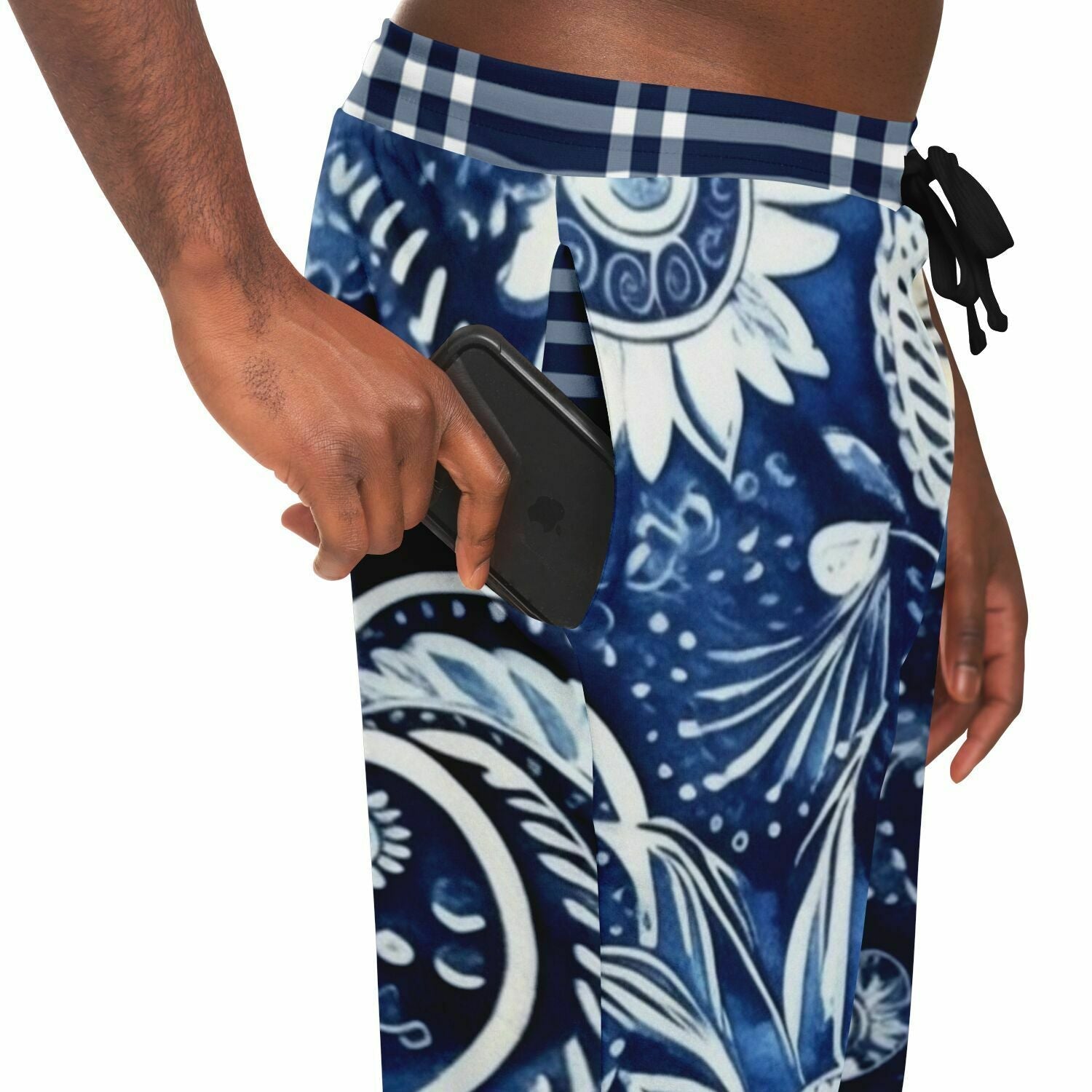 Blue Floral Rhapsody Eco-Poly Unisex Joggers