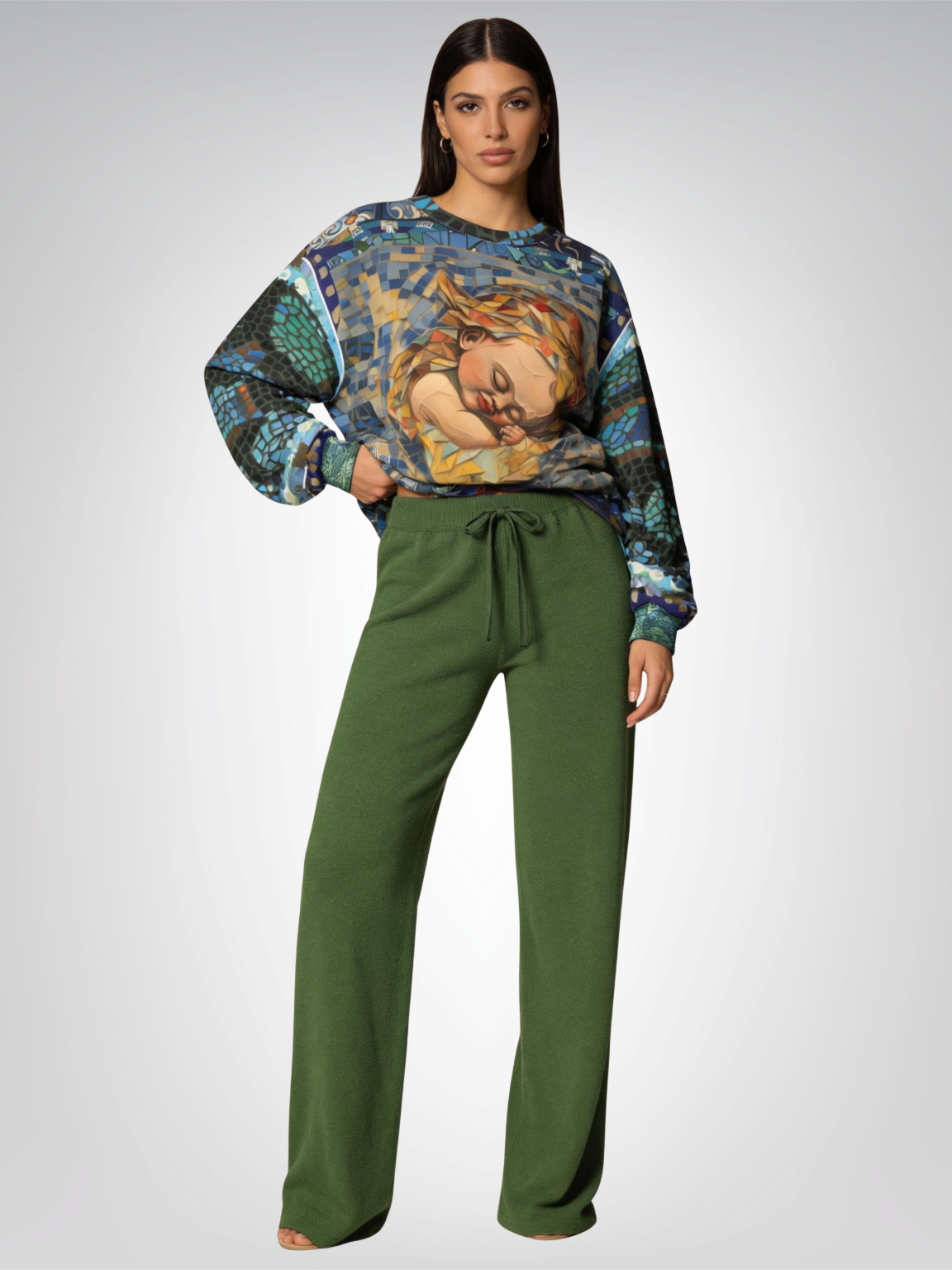 Babe in Arms Abstract Mosaic Unisex Sweatshirt (Gold Label)