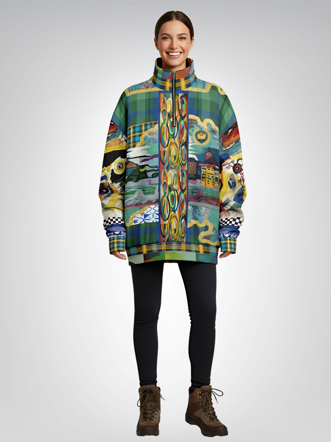 Basel at the Rhine Heavyweight Oversized Quarter Zip Sweatshirt