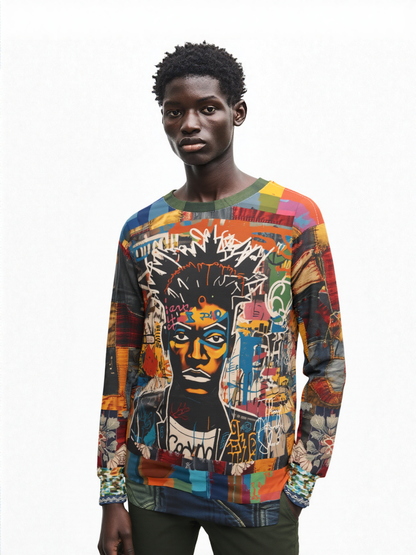 Bastion of Glory Street Art Patchwork Pattern Unisex Sweatshirt (Gold Label)