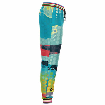 Blue Currents Abstract Wave Eco-Poly Unisex Joggers