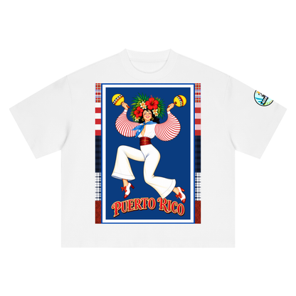 Spirit of Puerto Rico - Maracas Girl Boxy Oversized Unisex T-Shirt