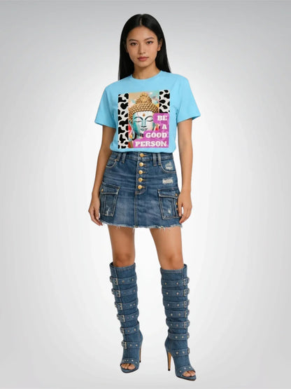 Be a Good Person - Buddha Art Heavyweight Unisex Tee