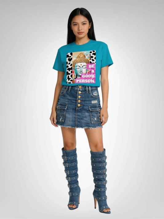 Be a Good Person - Buddha Art Heavyweight Unisex Tee