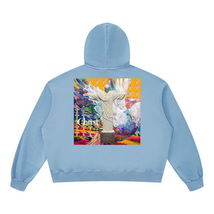 Christ the Redeemer Unisex Boxy Vintage Washed Hoodie