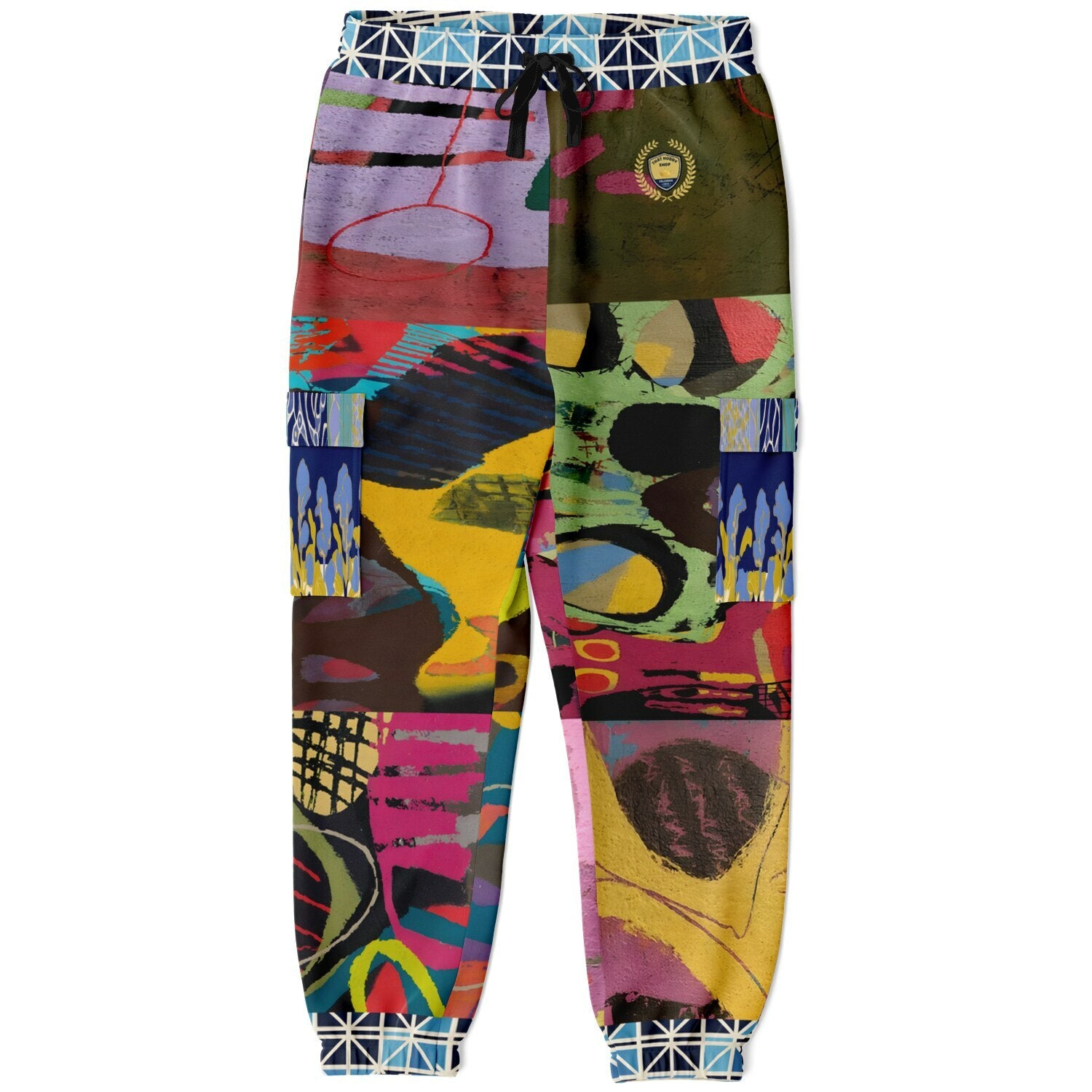 Beautiful Chaos Abstract Art Print Eco-Poly Cargo Joggers