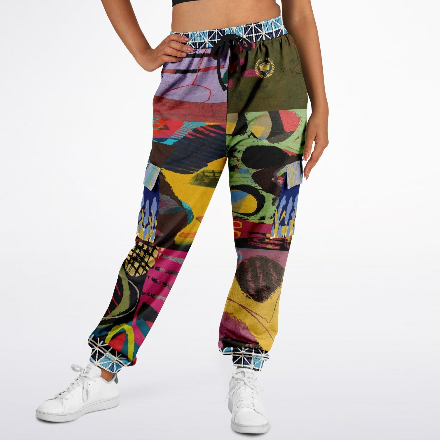 Beautiful Chaos Abstract Art Print Eco-Poly Cargo Joggers
