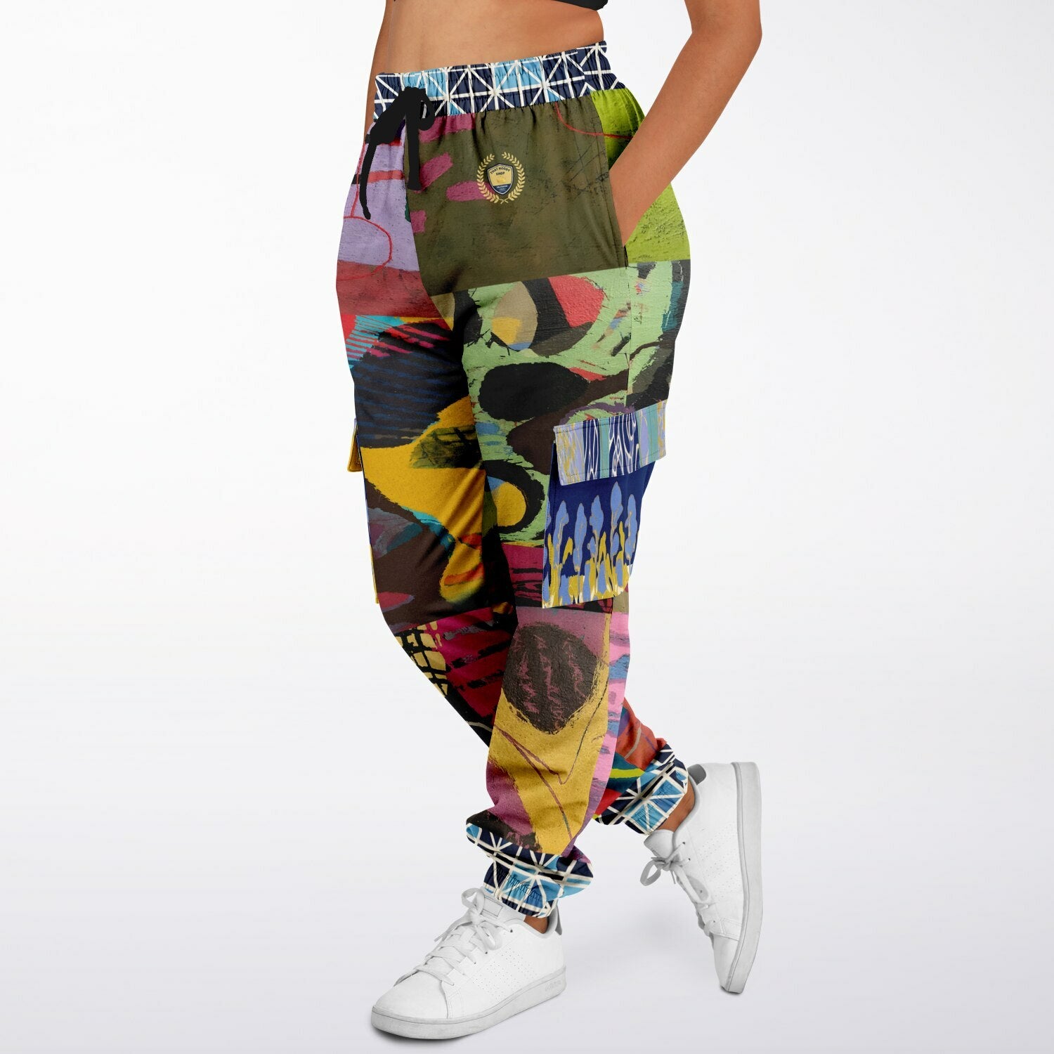 Beautiful Chaos Abstract Art Print Eco-Poly Cargo Joggers
