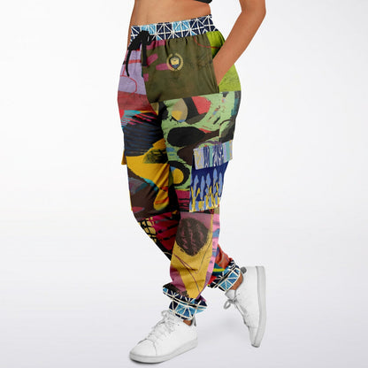 Beautiful Chaos Abstract Art Print Eco-Poly Cargo Joggers