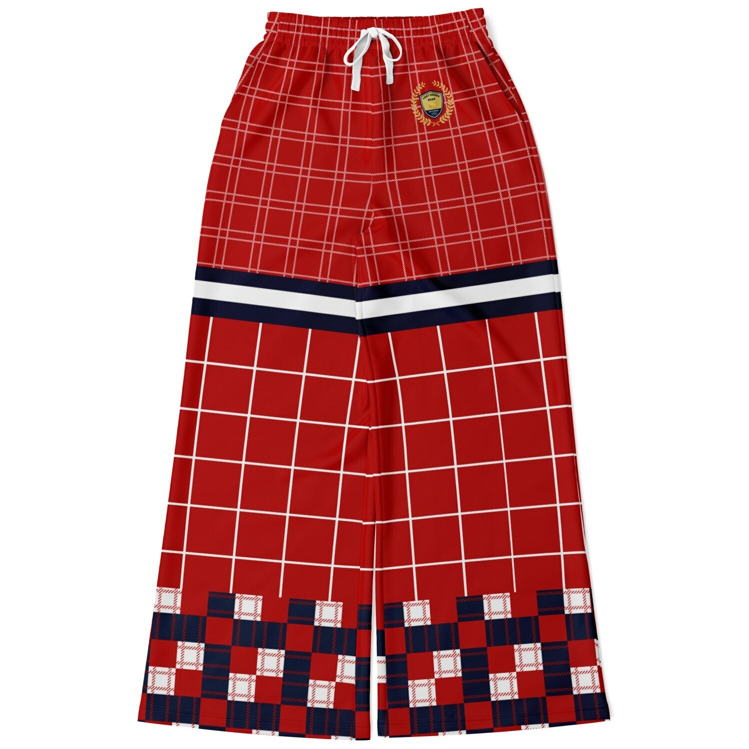 Best of Times - Worst of Times - Red 68 Rugby Eco-Poly Wide Leg Pants