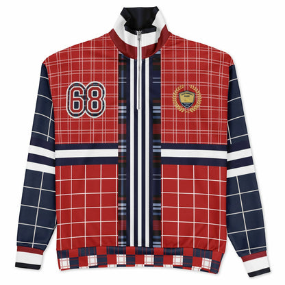 Best of Times - Worst of Times - Red 68 Rugby Heavyweight Oversized Quarter Zip Sweatshirt