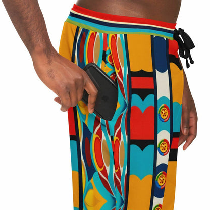 Big City Girl ATL Geometric Stripe Eco-Poly Unisex Joggers