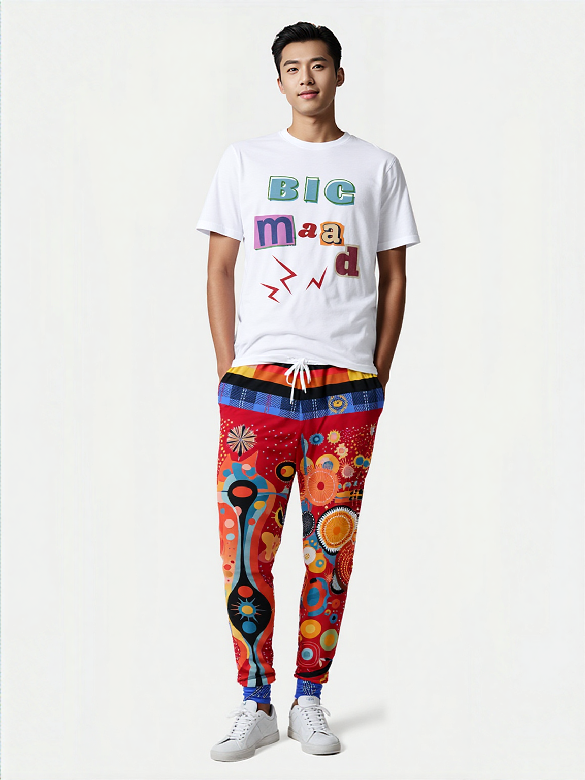 Girl in Perspective Abstract Print Eco-Poly Unisex Joggers