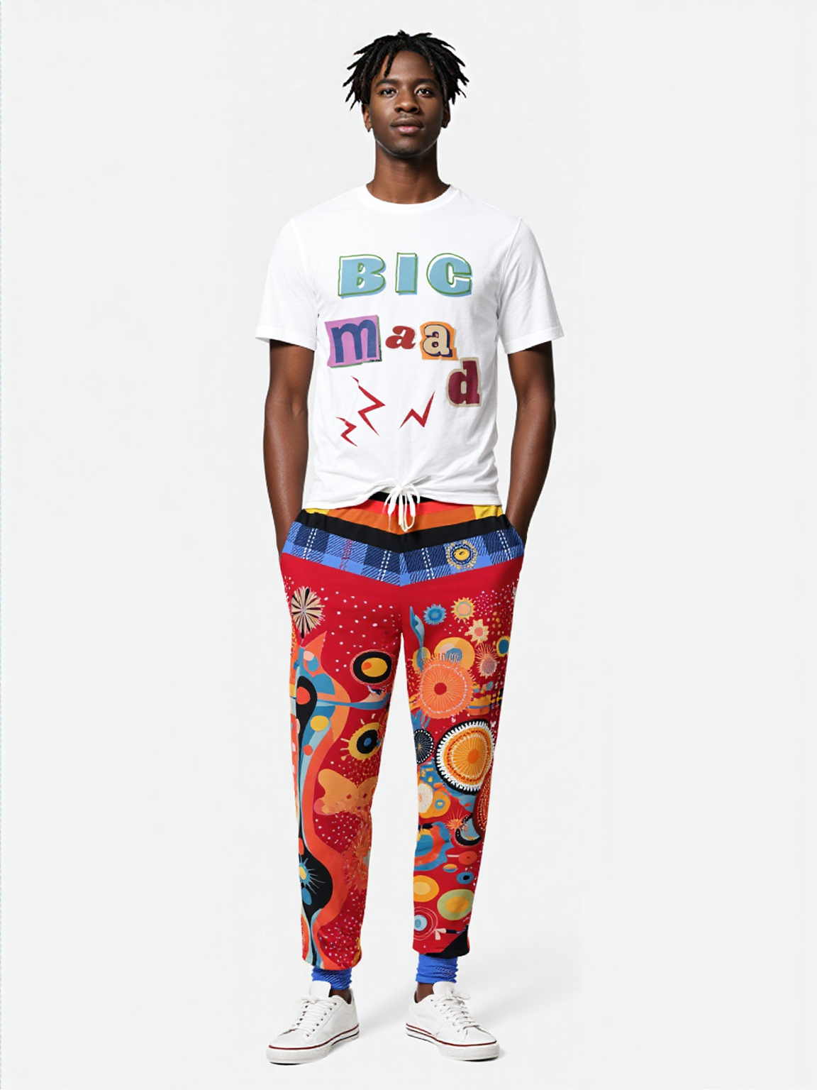 Girl in Perspective Abstract Print Eco-Poly Unisex Joggers