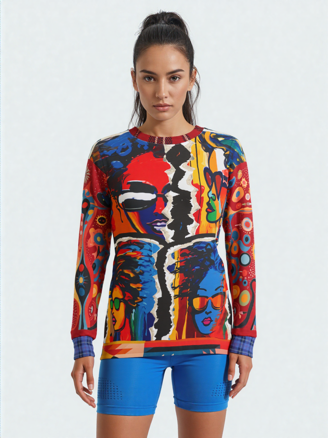 Black Girl in Perspective Quadriptych Unisex Sweatshirt (Gold Label)