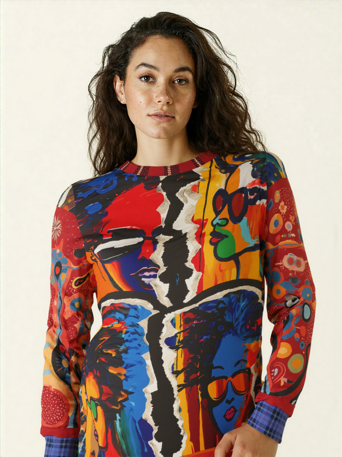 Black Girl in Perspective Quadriptych Unisex Sweatshirt (Gold Label)