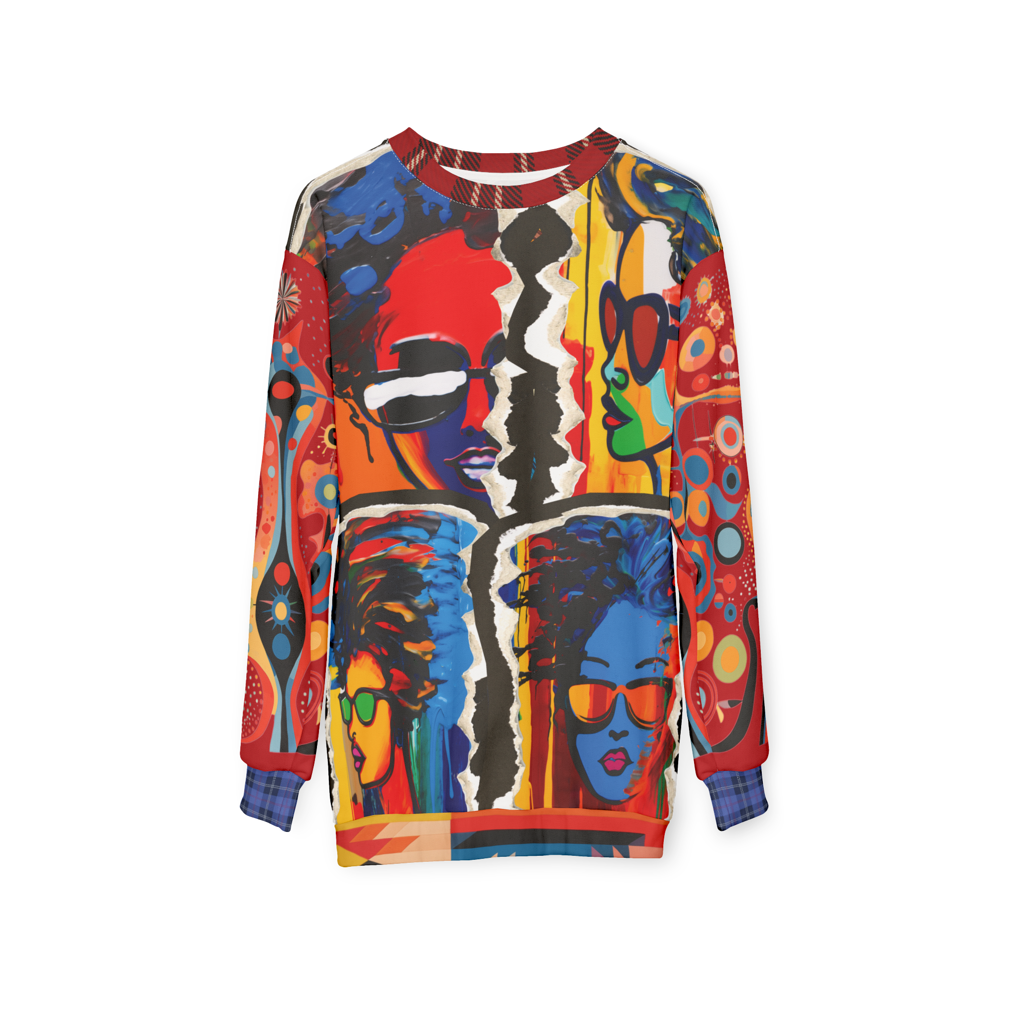 Black Girl in Perspective Quadriptych Unisex Sweatshirt (Gold Label)