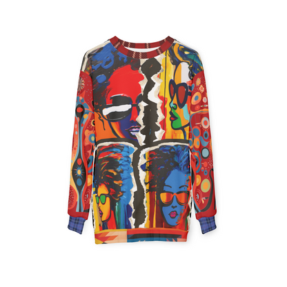 Black Girl in Perspective Quadriptych Unisex Sweatshirt (Gold Label)