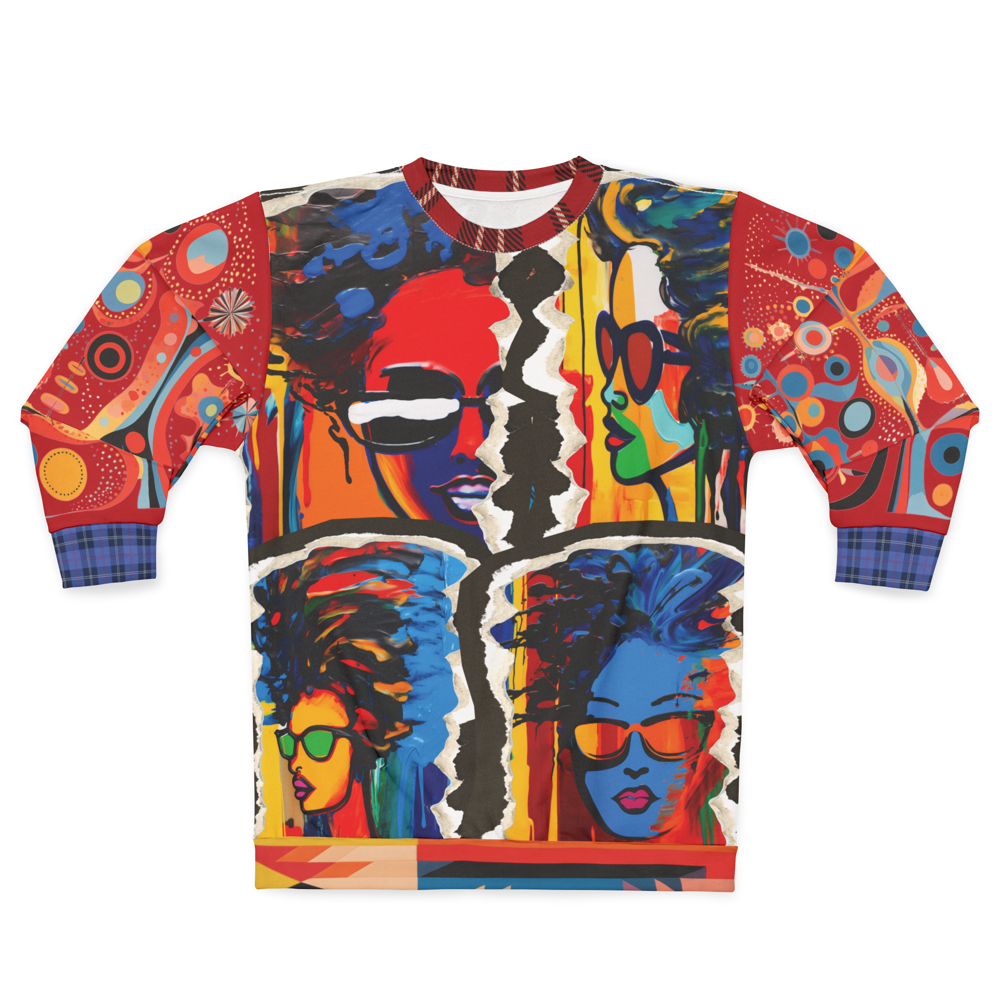 Black Girl in Perspective Quadriptych Unisex Sweatshirt (Gold Label)