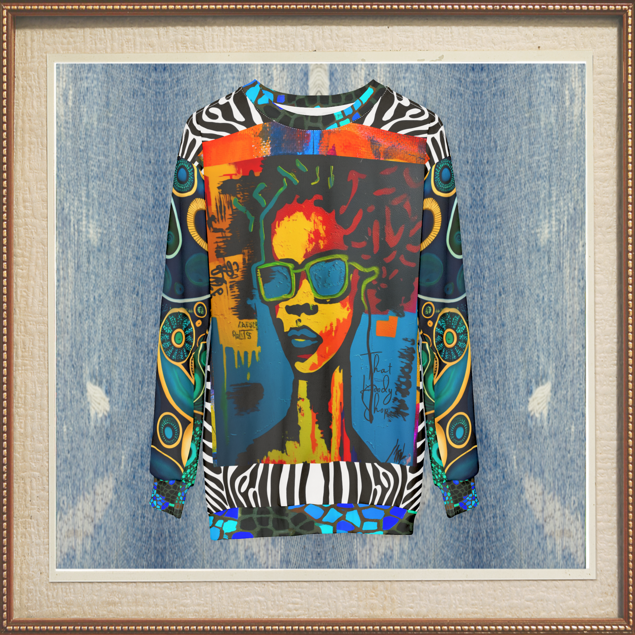 Girl With Attitude Graffiti Art Unisex Sweatshirt (Gold Label)