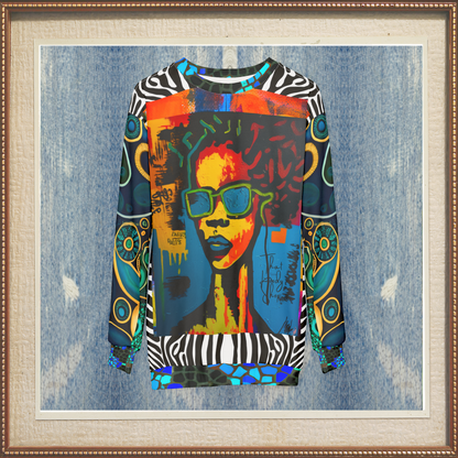 Girl With Attitude Graffiti Art Unisex Sweatshirt (Gold Label)