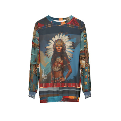 Black Seminole Woman in Plume Unisex Sweatshirt (Gold Label)