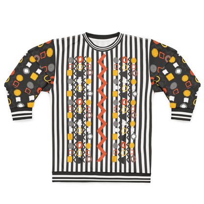 Black Stripe and Bright Geometric Funhouse Unisex Sweatshirt (Gold Label)