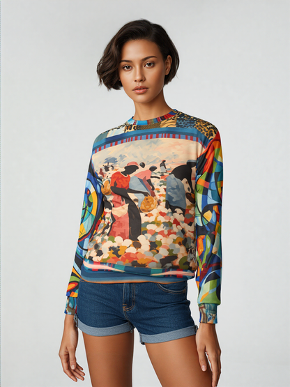 Blood Sweat &amp; Tears - Bygone Times Patchwork Print Unisex Sweatshirt (Gold Label)