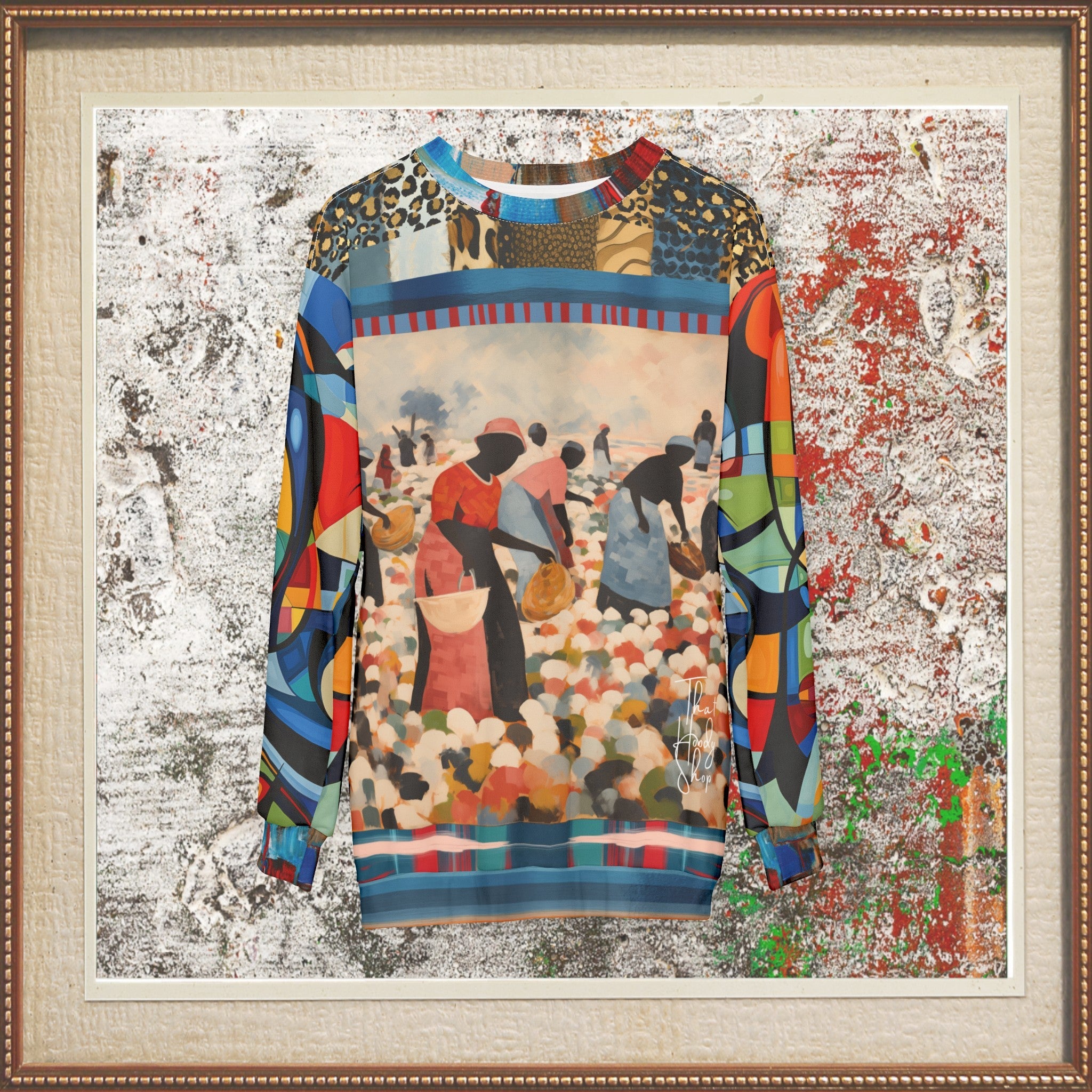 Blood Sweat &amp; Tears - Bygone Times Patchwork Print Unisex Sweatshirt (Gold Label)