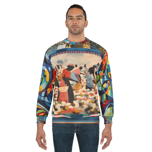 Blood Sweat & Tears - Bygone Times Patchwork Print Unisex Sweatshirt (Gold Label)