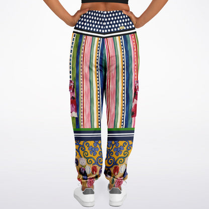 Bloom &amp; Brush Floral Stripe Eco-Poly Cargo Joggers