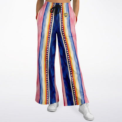 Bloom &amp; Brush Stripe Eco-Poly Wide Leg Pants
