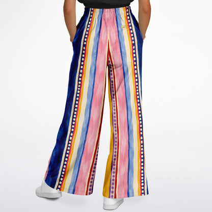 Bloom &amp; Brush Stripe Eco-Poly Wide Leg Pants
