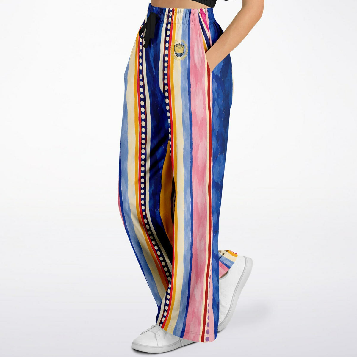 Bloom &amp; Brush Stripe Eco-Poly Wide Leg Pants