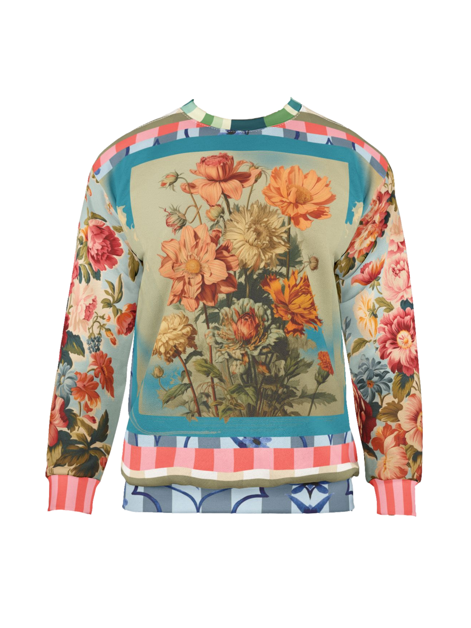Blossoms in Reverie Floral Print Unisex Sweatshirt (Gold Label)
